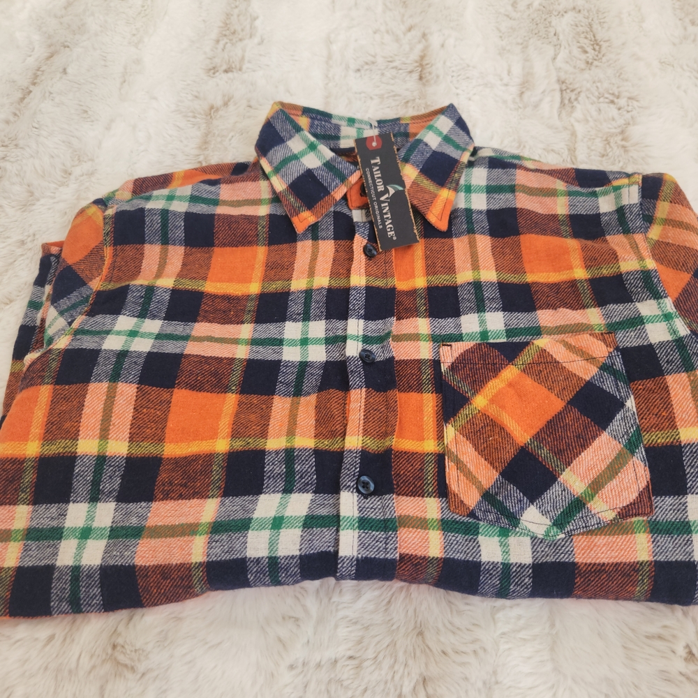 Tailor Vintage Multicolor Plaid Button Down Shirt - Picture 5 of 12